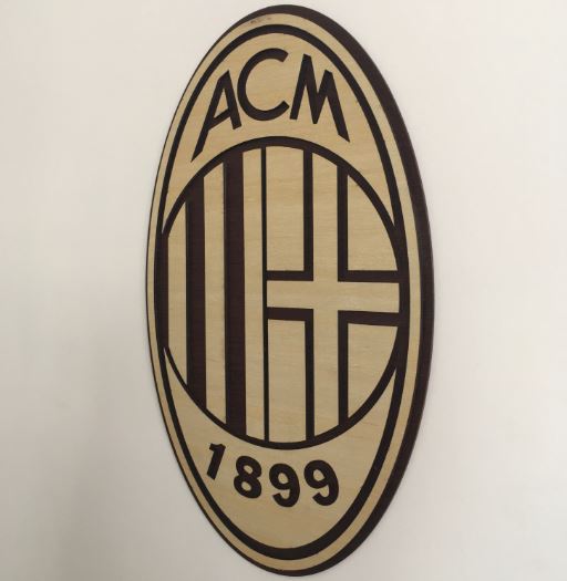 لوحة جدارية خشبية Ac Milan