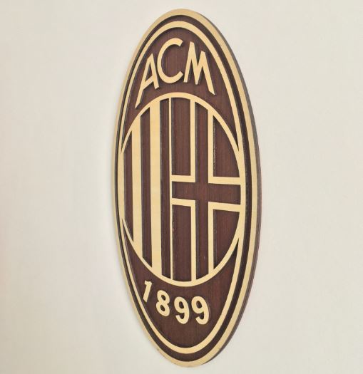 لوحة جدارية خشبية Ac Milan