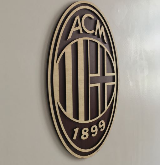 لوحة جدارية خشبية Ac Milan