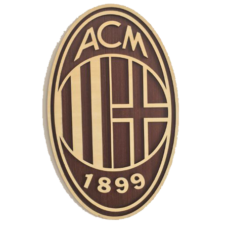 لوحة جدارية خشبية Ac Milan