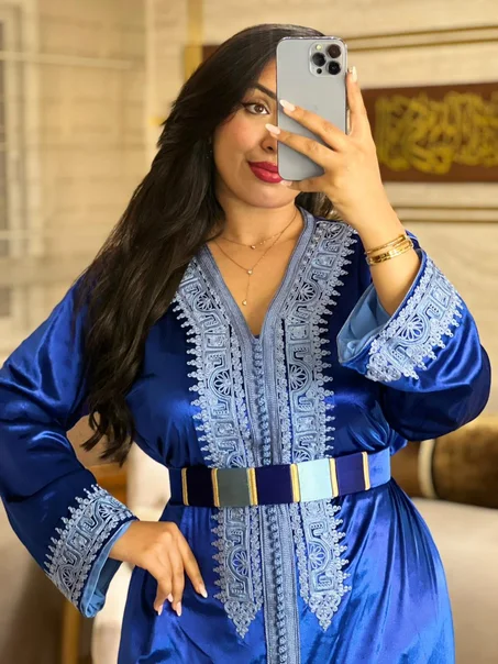 قفطان مطروز بالسمطة