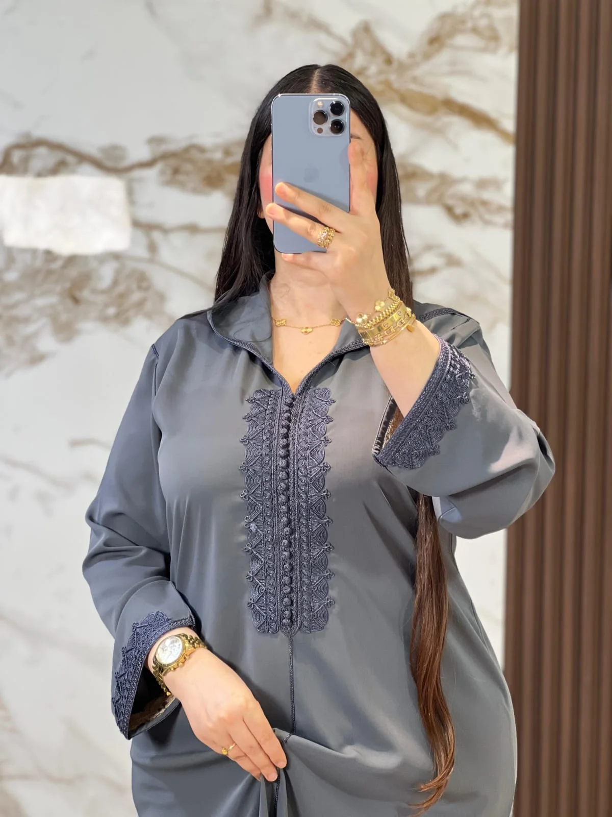 جلابة كريب لون ف لون