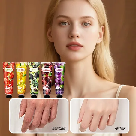 بوسويا الأكثر مبيعًا للعناية باليد مرطب ومضاد للتشقق عطر 4 في 1 فاكهة كريم اليد