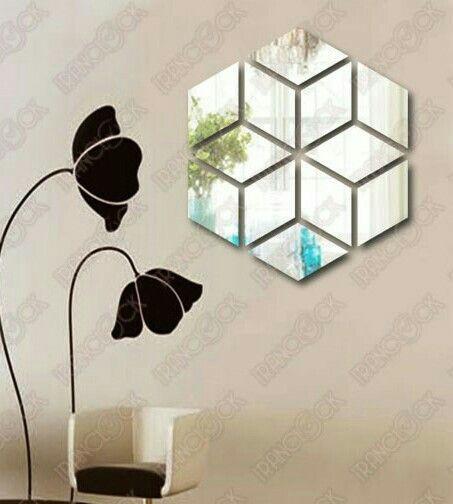 miroir plume de décoration facile à coller avec autocollant rapide. 150*40 cm