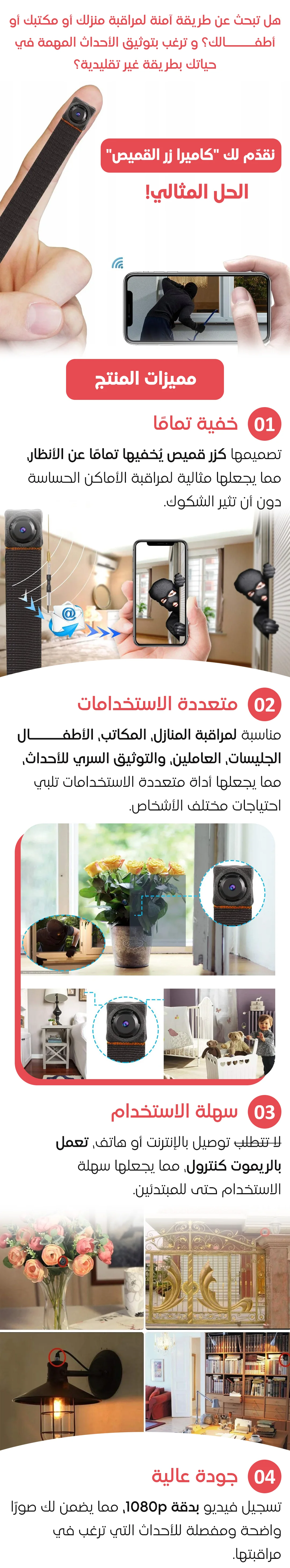 Camera Cloth Buttons