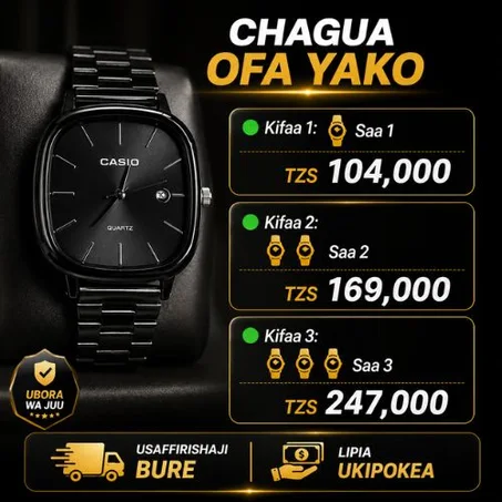 Casio Nyeusi Kamili – Kielelezo cha Nguvu, Mtindo na Kujiamini