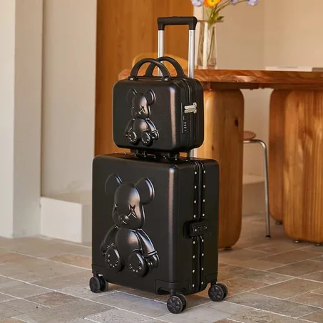 bagage de voyage 16/20/24 pouces pour hommes et femmes, roue universelle, dessin animé