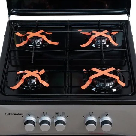 TECNOLUX Cuisinière à Gaz 4 Feux - 50x50 - Inox - Gris - 5050ZB