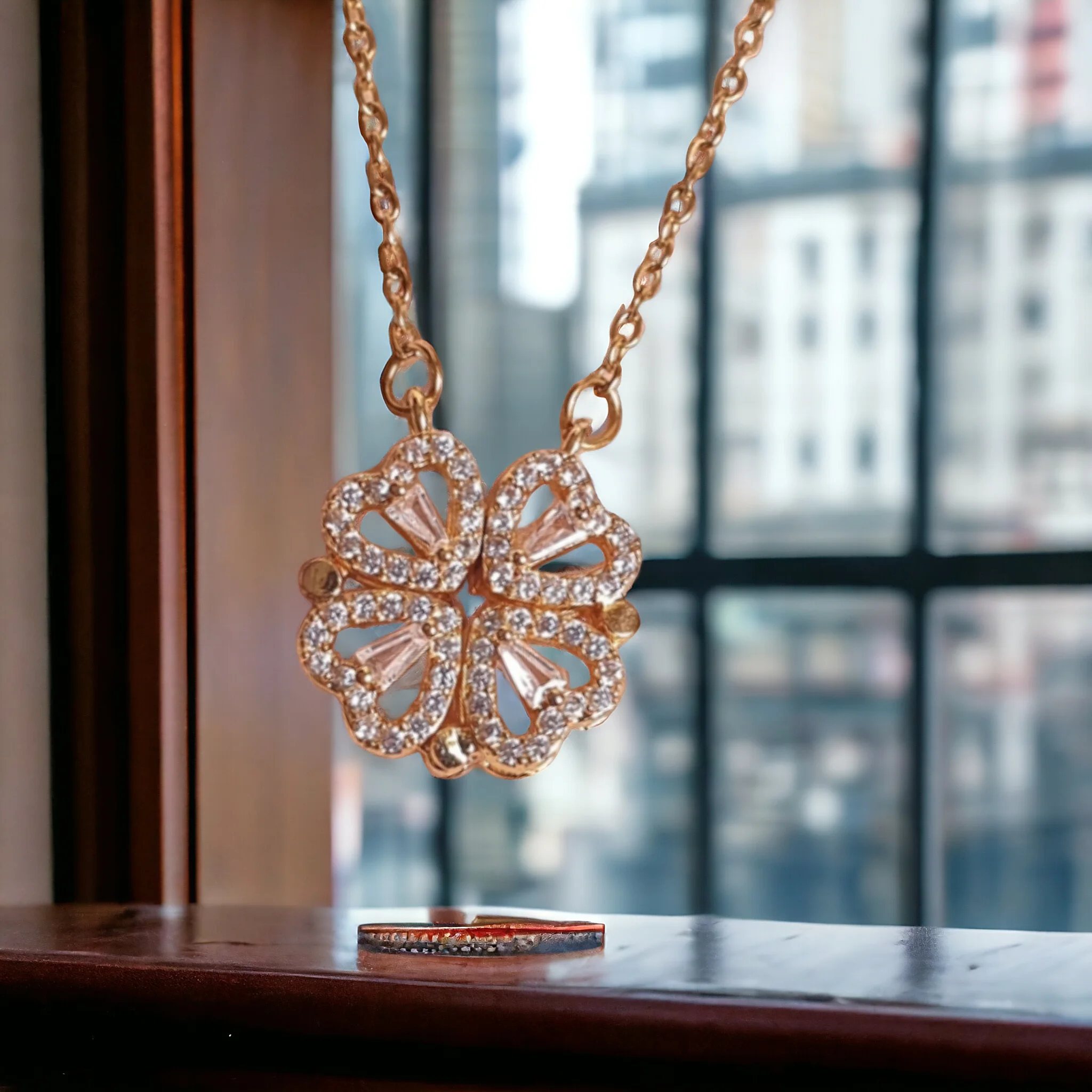 Collier trèfle à quatre feuilles