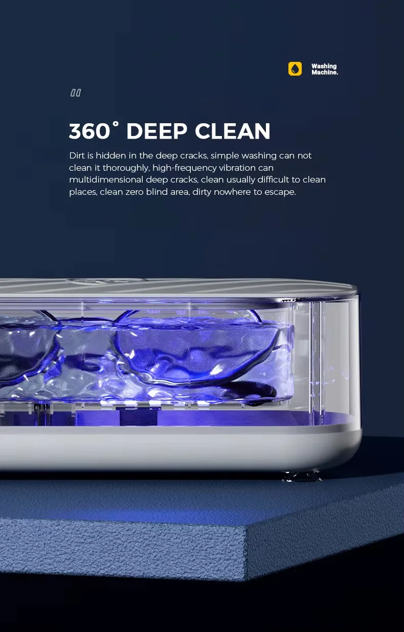 منظف المجوهرات المصغر بالاهتزاز