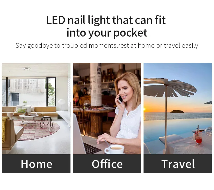 جهاز تجفيف الأظافر المصغر بتقنية الأشعة فوق البنفسجية والضوء