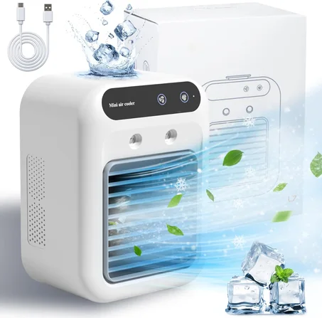 ❄️ مكيف الهواء المحمول Mini Air Cooler – انتعاش فوري أينما كنت! 🌬️✨