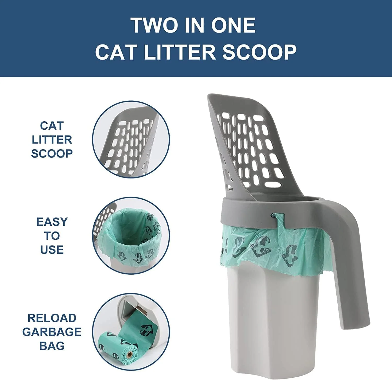جاروف فضلات القطط - Cat Litter Scooper