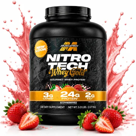 Nitro Tech 100% Whey Gold 2,27 kg Strawberry