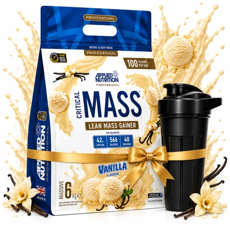Pack Critical Mass Lean Mass Gainz 6 kg- Vanille + Shaker Noir