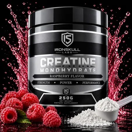 Skull Labs Creatine Monohydrate Framboise 250 g – Force, Puissance et Performance