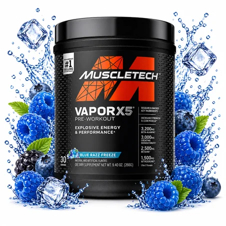 VaporX5 Next Gen 266 g Blue Raspberry Fusion - Formule Avancée de Pre-Workout