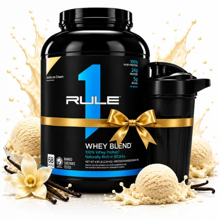 Pack Whey Blend 2.24 kg- Vanilla Ice Cream + Shaker Noir
