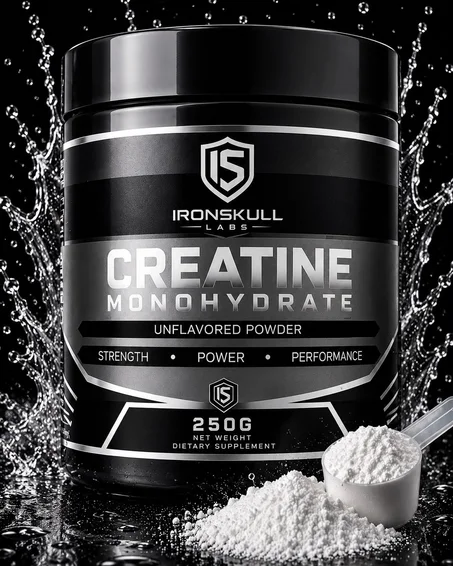 Skull Labs Creatine Monohydrate Nature 250 g – Poudre Sans Arôme pour Force, Puissance et Performance
