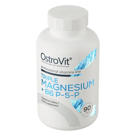 OstroVit Triple Magnésium + B6 P-5-P - 90 Caps
