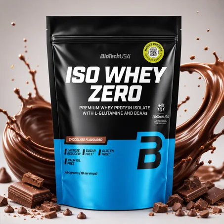 Iso Whey Zero 454g Chocolat – Isolat de Protéine Whey Premium Sans Sucre Ajouté