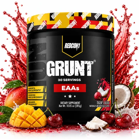 Grunt EAAs Tiger’s Blood – Amino Acids pour Récupération, Endurance & Réparation Musculaire, 30 Servings