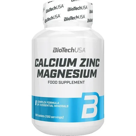 Calcium Zinc Magnesium 100 Comprimés – Santé des Os, Muscles et Système Immunitaire