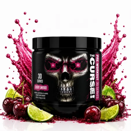 JNX Sports The Curse ! Pre-Workout Cherry Limeade – 30 Servings - Boost Énergie, Focus & Pump Musculaire