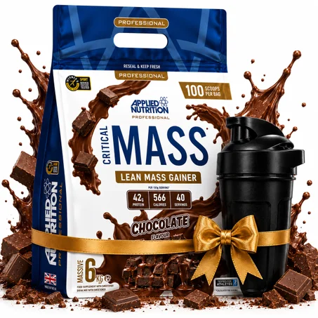 Pack Critical Mass Lean Mass Gainz 6 kg Chocolat + Shaker Noir