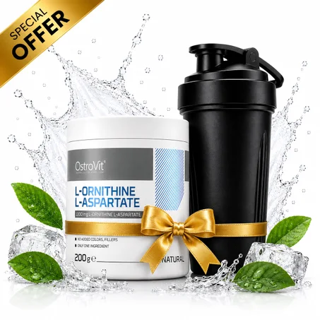Pack L-Ornithine L-Aspartate 200 g - Naturel + Shaker Noir