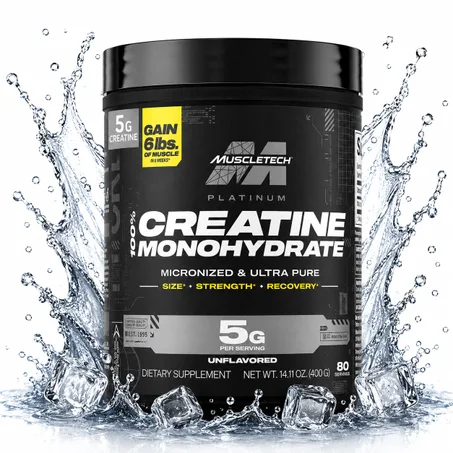 MuscleTech Platinum 100% Creatine 400 g - La Puissance de la Recharge Musculaire
