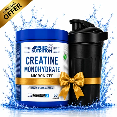Pack Creatine Monohydrate Micronisée 250 g + Shaker Noir