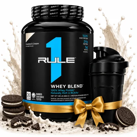 Pack Whey Blend 26 Servings (884 g)  Cookies & Crème + Shaker Noir