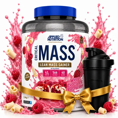Pack Critical Mass White Chocolate Raspberry 2.4 Kg + Shaker Noir