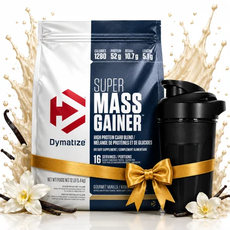 Pack Super Mass Gainer 5.4 kg Gourmet Vanilla + Shaker Noir