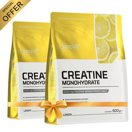 2 X OstroVit Créatine Monohydrate 500 g Citron