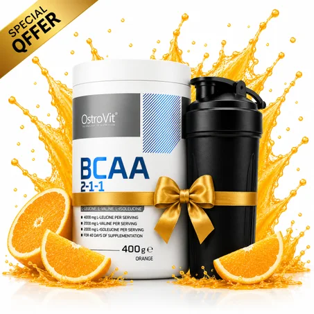 Pack BCAA 2-1-1 - 400 g - Orange + Shaker Noir