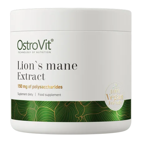 OstroVit Lion's Mane Extract VEGE 50 g - Mémoire, Concentration, Neuroprotection
