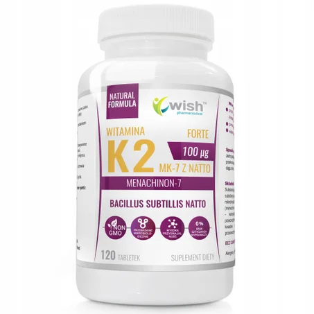 Vitamin K2 200 Natto MK-7 120 Tabs - Santé osseuse, Cardiovasculaire, Calcium