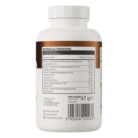 Ostrovit Triple Ginseng 90 Caps