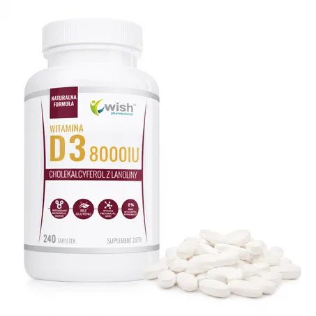 Vitamin D3 8000 IU – 240 Tablets | Support Immunité & Santé des Os