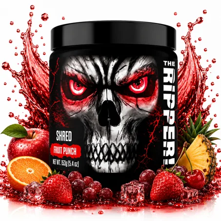 The Ripper! Fat Burner Fruit Punch - Brûleur de Graisse, Énergie & Focus – 30 Servings -153 g