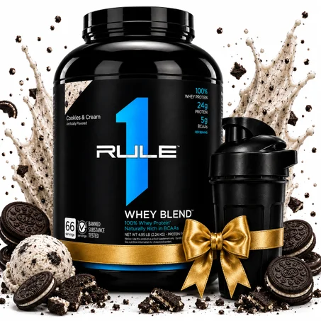 Pack Whey Blend 66 Servings (2.24 kg) Cookies & Cream + Shaker Noir