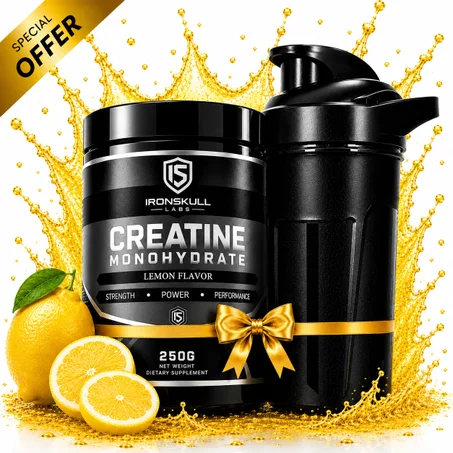 Pack Creatine Monohydrate Citron 250 g + Shaker Noir