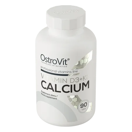 Vitamin D3 + K2 + Calcium 90 Tabs - Cholécalciférol, MK-7, Santé Osseuse & Immunité