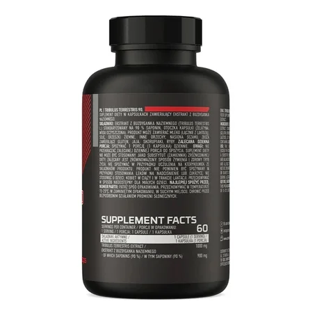 OstroVit Booster de Testostérone Tribulus Terrestris 90 (1000 mg) - 60 Gélules5903246222616