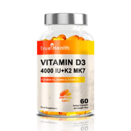 Vitamine D3 4000 IU + K2 MK7 – 60 Softgels – Immunité & Santé Osseuse