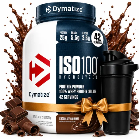 Pack ISO100 Hydrolysé 1.37 kg Gourmet Chocolate + Shaker Noir