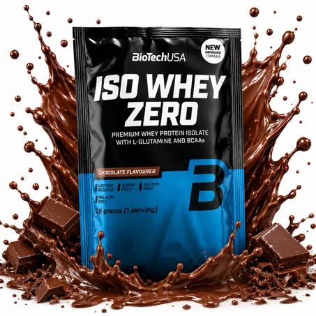 10 Sachets X 25 g -(250g)- Iso Whey Zero Chocolat  – Whey Isolate Premium – Sans Sucre & Sans Gluten