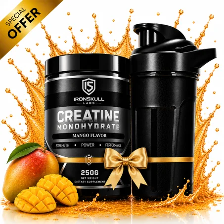 Pack Creatine Monohydrate Mangue 250 g + Shaker Noir
